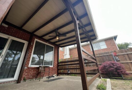 Gazebos, car covers (parking), fences made of any type of wood and metal