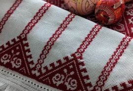  towels, wooden Easter eggs and Opishnian clay souvenirs from Ukraine