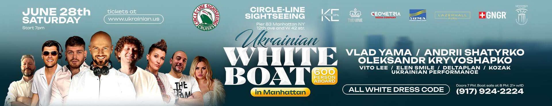 UKRAINIAN WHITE BOAT IN MANHATTAN 2025