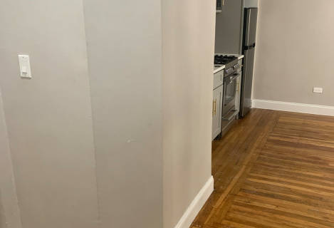 1 bed, kitchen & living combo, building