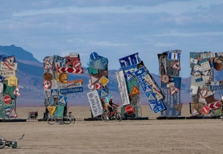 Ukraine's installation made entirely of war artifacts appears at Burning Man