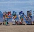 Ukraine's installation made entirely of war artifacts appears at Burning Man