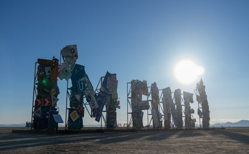 Ukraine's installation made entirely of war artifacts appears at Burning Man - 