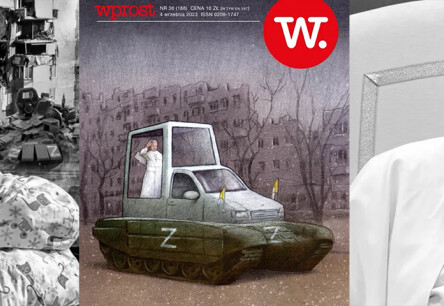 "Like the pope, like the papamobile" - the cover of the Polish weekly Wprost with Francis caused a stormy reaction online