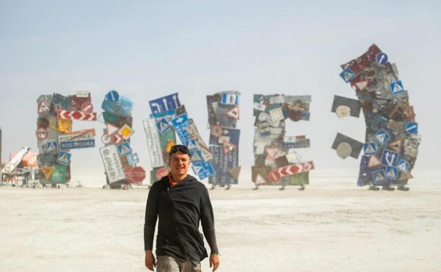 Ukraine's installation made entirely of war artifacts appears at Burning Man - 