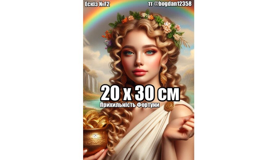 Fortuna (picture in a frame with the image of the goddess of luck) -